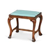 A GEORGE I WALNUT DRESSING STOOL, IRISH, 1720