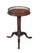 A GEORGE III MAHOGANY ROTATING TRIPOD TABLE, POSSIBLY IRISH, 1780 AND LATER