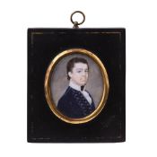 Y EARLY 19TH CENTURY ENGLISH SCHOOL, MINIATURE PORTRAIT OF COLONEL HENRY MASON H.E.I.C.S (1773-1820)