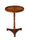 Y A GEORGE IV ROSEWOOD AND SATINWOOD PARQUETRY TILT-TOP WINE TABLE, CIRCA 1825