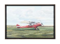 λ MAURICE VICTOR GARDNER (BRITISH 1926-?), A PIPER PAWNWEE IN A FIELD