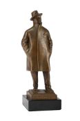 AFTER PRINCE PAUL TROUBETZKOY (RUSSIAN, 1866-1938), A BRONZE FIGURE OF PUCCINI, 20TH CENTURY