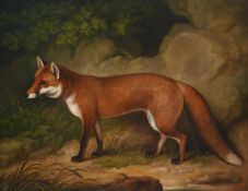 JAMES BARENGER THE YOUNGER (BRITISH 1780-1831), FOX IN A FOREST CLEARING
