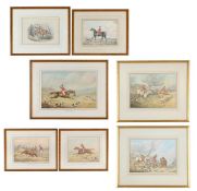 HENRY ALKEN THE ELDER (BRITISH 1774-1850), A COLLECTION OF SEVEN HUNTING SCENES
