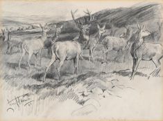 λ LIONEL DALHOUSIE ROBERTSON EDWARDS (BRITISH 1878-1966), GETTING THE WIND