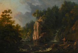 GEORGE BARRET (IRISH CIRCA 1728 - 1784), THE SALMON FISHER