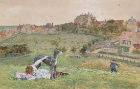 LIONEL PERCY SMYTHE (BRITISH 1839-1918), GIRL WITH A GREYHOUND