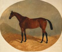HENRY A. WOOLLETT (BRITISH FL.1851-1873), A HORSE IN A STABLE