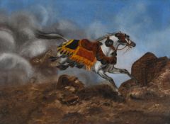 ENGLISH SCHOOL (19TH CENTURY), A STARTLED ARABIAN HORSE