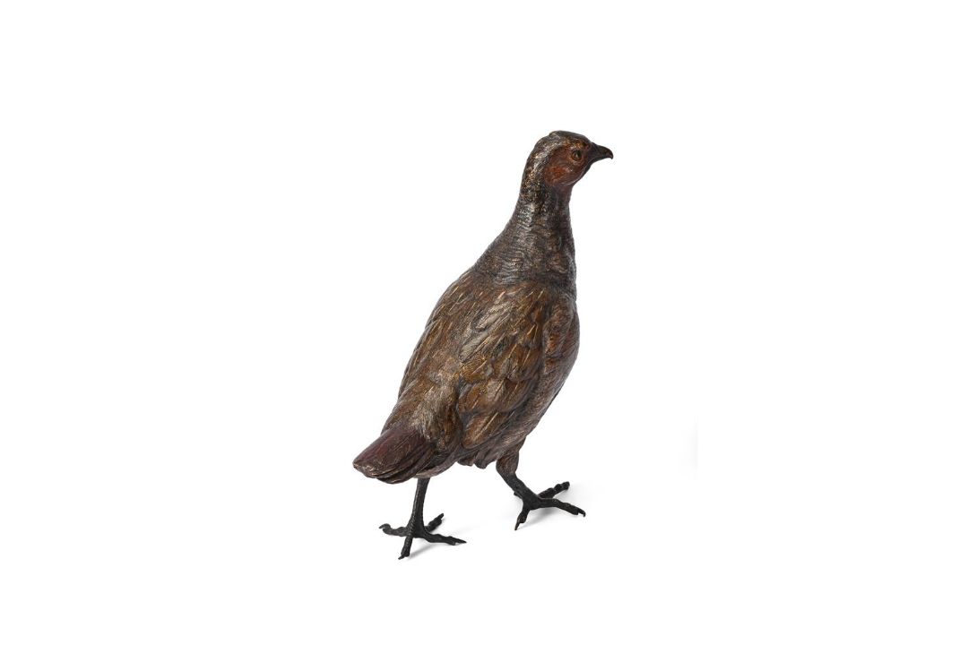 A VIENNA COLD PAINTED BRONZE PARTRIDGE BY FRANZ BERGMAN, AUSTRIAN - Image 4 of 4