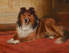 CHARLES EDWARD STEWART (SCOTTISH 1866-1942), A COLLIE LYING DOWN