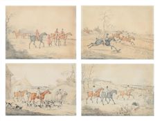 ATTRIBUTED TO HENRY THOMAS ALKEN (BRITISH 1785 - 1851), A SET OF FOUR HUNTING SCENES