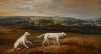 JOHN FERNELEY SENIOR (BRTISH 1782 - 1860), LORD KINTORE'S ENGLISH SETTERS 'BLUSH' AND 'JUNO'