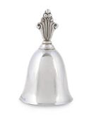 JOHAN RHODE (DANISH, 1856-1935), FOR GEORG JENSEN, 'ACANTHUS' TABLE BELL, MODEL 260; POST 1945