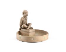 HARRY SIMEON (BRITISH, 1896-1936), FOR ROYAL DOULTON, A BIRD BATH, CIRCA 1925