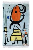 AFTER JOAN MIRÓ (SPANISH, 1893-1983), 'FEMME ET CHAT' RUG; SECOND HALF 20TH CENTURY