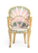 ATTRIBUTED TO BARTOLOZZI AND MAIOLI (ITALIAN, FD. 1938), 'SHELL' ARMCHAIR, CIRCA 1980