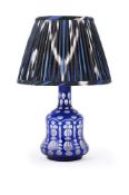 A BOHEMIAN 'HUQQA BASE' TABLE LAMP, LATE 19TH CENTURY
