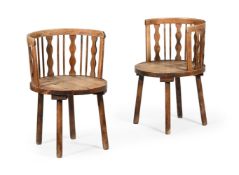 STENEBY HEMSLÖID (SWEDISH), A PAIR OF TUB ARMCHAIRS, CIRCA 1930s