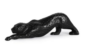 LALIQUE, 'ZELIA' PANTHER SCULPTURE; DESIGNED 1989