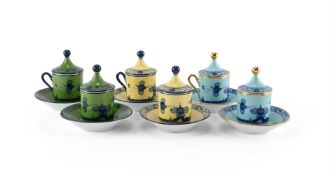 GIO PONTI (ITALIAN,1891-1979), FOR RICHARD GINORI (ITALIAN, FD. 1735) THREE ESPRESSO SETS