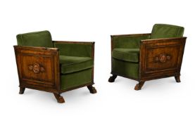 AXEL EINAR HJORTH (SWEDISH, 1899-1959), A PAIR OF SWEDISH GRACE ARMCHAIRS, SECOND HALF 20TH CENTURY