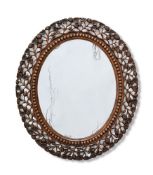 A SWEDISH GRACE OVAL MIRROR, 20TH CENTURY