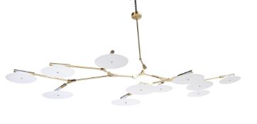 LINDSEY ADELMAN (AMERICAN, B.1968), '11-LIGHT BRANCHING DISC, BD.11.01' CHANDELIER; DESIGNED 2016