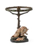 LOUIS-ALBERT CARVIN (FRENCH, 1875-1951), LION TABLE LAMP; CIRCA 1930