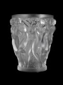 RENÉ LALIQUE (FRENCH, 1860-1945), 'BACCHANTES' VASE; DESIGNED 1927; POST 1945