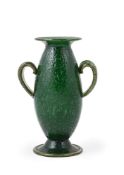ATTRIBUTED TO ERCOLE BAROVIER, TWIN-HANDLED URN VASE, MID 20TH CENTURY