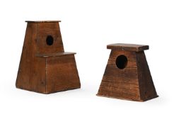 JAPANESE, TWO FUMIDAI STEP STOOLS; EARLY 20TH CENTURY