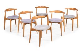 HANS J. WEGNER (DANISH, 1914-2007), SIX 'CH20' CHAIRS FOR CARL HANSEN & SON; DESIGNED 1956