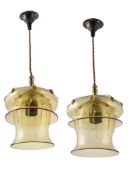 A PAIR OF MURANO HANGING SHADES, FIRST HALF 20TH CENTURY