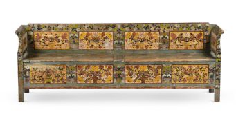 A TRANSYLVANIAN FOLK MARRIAGE BENCH, 1949