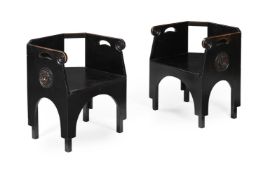 ATTRIBUTED TO ETTORE ZACCARI (ITALIAN), A PAIR OF ARMCHAIRS, EARLY 20TH CENTURY