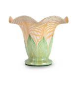 QUEZAL (AMERICAN), 'PULLED FEATHER' VASE; CIRCA 1910