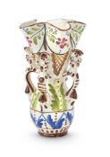 A LARGE ANDAKUSIAN POTTERY VASE, 19TH CENTURY