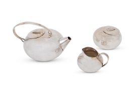 LINO SABBINTINI (ITALIAN, 1925-2016), FOR CHRISTOFLE, 'BOULE' TEA SET; SECOND HALF 20TH CENTURY