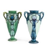 MINTON (ENGLISH, FD.1793), TWO SECCESSIONIST 'NO.27' VASES; CIRCA 1905