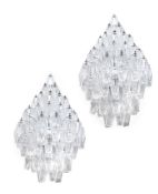 CARLO SCARPA (ITALIAN, 1906-1978), PAIR OF 'POLIEDRI' WALL LIGHTS; SECOND HALF 20TH CENTURY