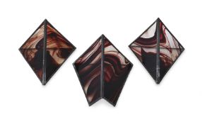 THREE FRENCH SCONCE SHADES, MID-20TH CENTURY