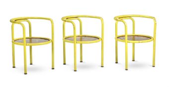 GAE AULENTI (ITALIAN, 1927-2012), A SET OF THREE 'LOCUS SOLUS' ARMCHAIRS, DESIGNED 1964