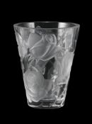 LALIQUE, 'ISPAHAN' VASE; DESIGNED 1952; SECOND HALF 20TH CENTURY