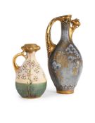 TURN TEPLITZ AMPHORA (AUSTRIAN), TWO EWERS; CIRCA 1900