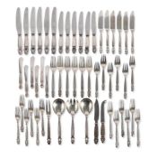 JOHAN ROHDE (DANISH, 1856-1935), FOR GEORG JENSEN, A SET OF ‘KONGE (ACORN)’ CUTLERY, DESIGNED 1916