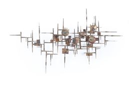 WILLIAM BOWIE (AMERICAN, 1926-1994) ATTRIBUTED, BRUTALIST WALL SCULPTURE; CIRCA 1970