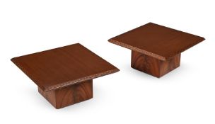 FRANK LLOYD WRIGHT (AMERICAN, 1867–1959), A PAIR OF 'TALIESIN' COFFEE TABLES, DESIGNED IN 1955