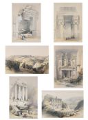LOUIS HAGHE AFTER DAVID ROBERTS, A SERIES OF SIX HAND TINTED FULL PLATE LITHOGRAPHS