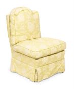 A HOWARD & SONS LTD UPHOLSTERED NURSING CHAIR, OF RECENT MANUFACTURE